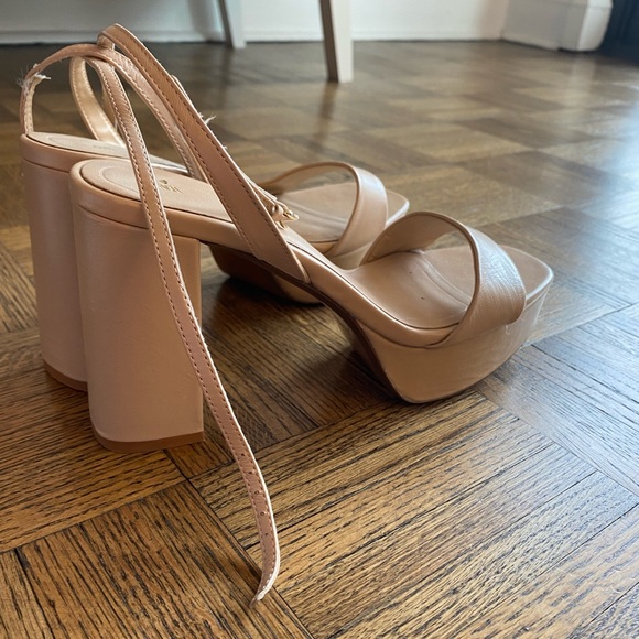 Zara nude heels! Platform and block heel! Size 8